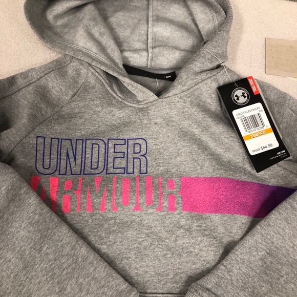 New Under Armour Girls’ Hoodie UA Favorite Fleece - Picture 7 of 7